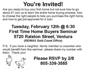 first time home buyer flyer