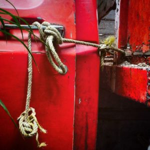 rope on a car handle
