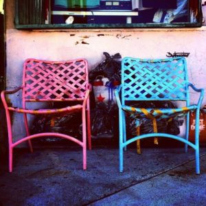 two outdoor chairs