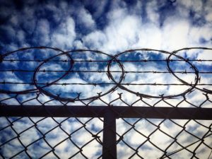 razor wire fence